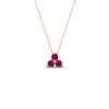 Load image into Gallery viewer, 0.50-carat-pink-sapphire-3-stone-pendant-necklace-in-FDPD1129GSADRPI-0.48CT-NL-RG