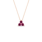 Load image into Gallery viewer, 0.50-carat-pink-sapphire-3-stone-pendant-necklace-in-FDPD1129GSADRPI-0.48CT-NL-RG

