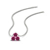 Load image into Gallery viewer, 0.50-carat-pink-sapphire-3-stone-pendant-necklace-in-FDPD1129GSADRPI-0.48CT-NL-WG