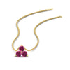 Load image into Gallery viewer, 0.50-carat-pink-sapphire-3-stone-pendant-necklace-in-FDPD1129GSADRPI-0.48CT-NL-YG