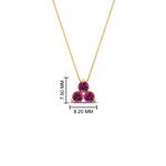 Load image into Gallery viewer, 0.50-carat-pink-sapphire-3-stone-pendant-necklace-in-FDPD1129GSADRPI-0.48CT-NL-YG
