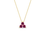 Load image into Gallery viewer, 0.50-carat-pink-sapphire-3-stone-pendant-necklace-in-FDPD1129GSADRPI-0.48CT-NL-YG
