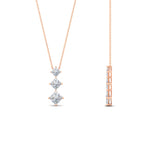 Load image into Gallery viewer, 0.50-carat-princess-cut-3-stone-diamond-pendant-in-FDPD854ANGLE1-0.50CT-NL-RG
