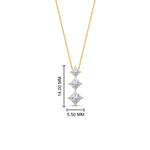 Load image into Gallery viewer, 0.50-carat-princess-cut-3-stone-diamond-pendant-in-FDPD854ANGLE1-0.50CT-NL-YG
