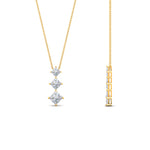 Load image into Gallery viewer, 0.50-carat-princess-cut-3-stone-diamond-pendant-in-FDPD854ANGLE1-0.50CT-NL-YG
