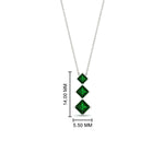 Load image into Gallery viewer, 0.50-carat-princess-cut-3-stone-emerald-pendant-in-FDPD854GEMGRANGLE1-0.50CT-NL-WG

