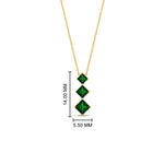 Load image into Gallery viewer, 0.50-carat-princess-cut-3-stone-emerald-pendant-in-FDPD854GEMGRANGLE1-0.50CT-NL-YG
