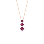 Load image into Gallery viewer, 0.50-carat-princess-cut-3-stone-pink-sapphire-pendant-in-FDPD854GSADRPIANGLE1-0.50CT-NL-RG
