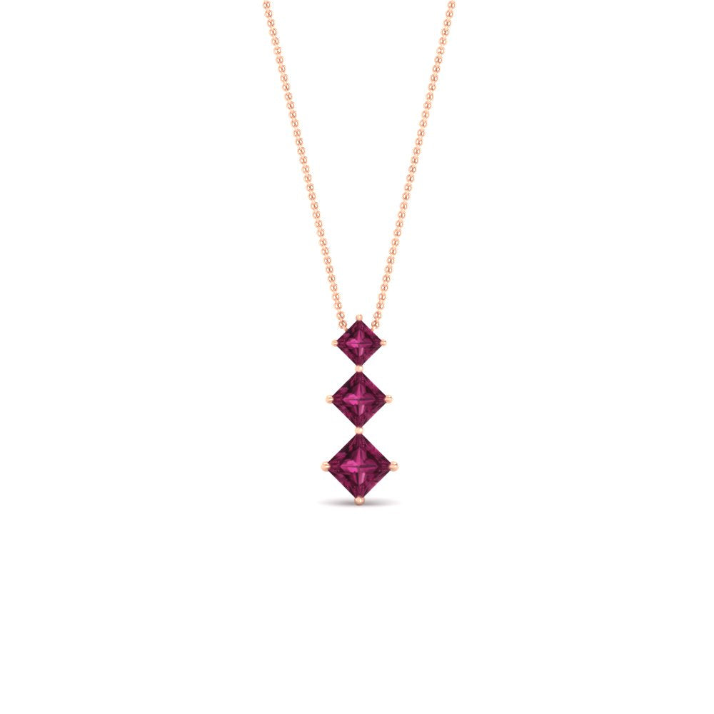 0.50-carat-princess-cut-3-stone-pink-sapphire-pendant-in-FDPD854GSADRPIANGLE1-0.50CT-NL-RG