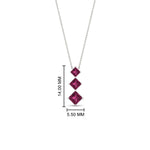 Load image into Gallery viewer, 0.50-carat-princess-cut-3-stone-pink-sapphire-pendant-in-FDPD854GSADRPIANGLE1-0.50CT-NL-WG
