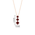 Load image into Gallery viewer, 0.50-carat-princess-cut-3-stone-ruby-pendant-in-FDPD854GRUDRANGLE1-0.50CT-NL-RG
