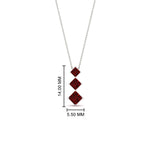 Load image into Gallery viewer, 0.50-carat-princess-cut-3-stone-ruby-pendant-in-FDPD854GRUDRANGLE1-0.50CT-NL-WG
