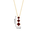 Load image into Gallery viewer, 0.50-carat-princess-cut-3-stone-ruby-pendant-in-FDPD854GRUDRANGLE1-0.50CT-NL-YG
