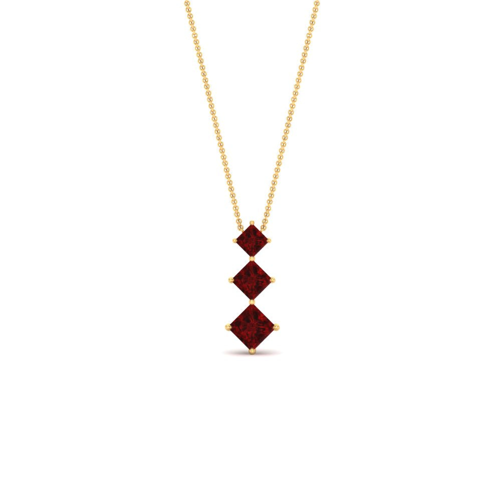 0.50-carat-princess-cut-3-stone-ruby-pendant-in-FDPD854GRUDRANGLE1-0.50CT-NL-YG