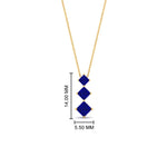 Load image into Gallery viewer, 0.50-carat-princess-cut-3-stone-sapphire-pendant-in-FDPD854GSABLANGLE1-0.50CT-NL-YG
