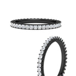Load image into Gallery viewer, 0.50-carat-princess-cut-v-prong-diamond-black-eternity-band-in-black-gold-FD10247PRBANGLE3-0.50CT-NL-BG
