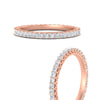 Load image into Gallery viewer, 0.50-carat-princess-cut-v-prong-diamond-eternity-band-in-rose-gold-FD10247PRBANGLE3-0.50-CT-NL-RG