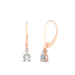 Load image into Gallery viewer, 0.50-carat-round-diamond-2-stone-dangle-lever-back-earring-in-rose-gold-FDEAR11242-0.50CT-NL-RG.jpg
