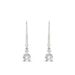 Load image into Gallery viewer, 0.50-carat-round-diamond-2-stone-dangle-lever-back-earring-in-white-gold-FDEAR11242-0.50CT-NL-WG.jpg
