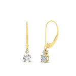 Load image into Gallery viewer, 0.50-carat-round-diamond-2-stone-dangle-lever-back-earring-in-yellow-gold-FDEAR11242-0.50CT-NL-YG.jpg
