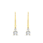 Load image into Gallery viewer, 0.50-carat-round-diamond-2-stone-dangle-lever-back-earring-in-yellow-gold-FDEAR11242-0.50CT-NL-YG.jpg
