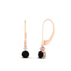Load image into Gallery viewer, 0.50-carat-round-diamond-2-stone-dangle-lever-back-earring-with-black-diamond-in-rose-gold-FDEAR11242GBLACK-0.50CT-NL-RG.jpg
