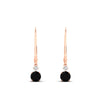 Load image into Gallery viewer, 0.50-carat-round-diamond-2-stone-dangle-lever-back-earring-with-black-diamond-in-rose-gold-FDEAR11242GBLACK-0.50CT-NL-RG.jpg