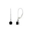 Load image into Gallery viewer, 0.50-carat-round-diamond-2-stone-dangle-lever-back-earring-with-black-diamond-in-white-gold-FDEAR11242GBLACK-0.50CT-NL-WG.jpg