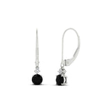 Load image into Gallery viewer, 0.50-carat-round-diamond-2-stone-dangle-lever-back-earring-with-black-diamond-in-white-gold-FDEAR11242GBLACK-0.50CT-NL-WG.jpg
