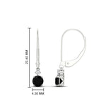 Load image into Gallery viewer, 0.50-carat-round-diamond-2-stone-dangle-lever-back-earring-with-black-diamond-in-white-gold-FDEAR11242GBLACK-0.50CT-NL-WG.jpg

