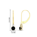 Load image into Gallery viewer, 0.50-carat-round-diamond-2-stone-dangle-lever-back-earring-with-black-diamond-in-yellow-gold-FDEAR11242GBLACK-0.50CT-NL-YG.jpg
