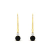 Load image into Gallery viewer, 0.50-carat-round-diamond-2-stone-dangle-lever-back-earring-with-black-diamond-in-yellow-gold-FDEAR11242GBLACK-0.50CT-NL-YG.jpg