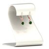 Load image into Gallery viewer, 0.50-carat-round-diamond-2-stone-dangle-lever-back-earring-with-emerald-in-rose-gold-FDEAR11242GEMGR-0.50CT-NL-RG.jpg