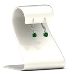 Load image into Gallery viewer, 0.50-carat-round-diamond-2-stone-dangle-lever-back-earring-with-emerald-in-white-gold-FDEAR11242GEMGR-0.50CT-NL-WG.jpg
