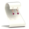 Load image into Gallery viewer, 0.50-carat-round-diamond-2-stone-dangle-lever-back-earring-with-pink-sapphire-in-rose-gold-FDEAR11242GSADRPI-0.50CT-NL-RG.jpg