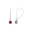 Load image into Gallery viewer, 0.50-carat-round-diamond-2-stone-dangle-lever-back-earring-with-pink-sapphire-in-white-gold-FDEAR11242GSADRPI-0.50CT-NL-WG.jpg