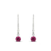 Load image into Gallery viewer, 0.50-carat-round-diamond-2-stone-dangle-lever-back-earring-with-pink-sapphire-in-white-gold-FDEAR11242GSADRPI-0.50CT-NL-WG.jpg