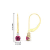 Load image into Gallery viewer, 0.50-carat-round-diamond-2-stone-dangle-lever-back-earring-with-pink-sapphire-in-yellow-gold-FDEAR11242GSADRPI-0.50CT-NL-YG.jpg