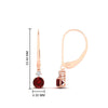 Load image into Gallery viewer, 0.50-carat-round-diamond-2-stone-dangle-lever-back-earring-with-ruby-in-rose-gold-FDEAR11242GRUDR-0.50CT-NL-RG.jpg
