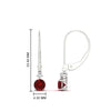 Load image into Gallery viewer, 0.50-carat-round-diamond-2-stone-dangle-lever-back-earring-with-ruby-in-white-gold-FDEAR11242GRUDR-0.50CT-NL-WG.jpg