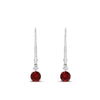 Load image into Gallery viewer, 0.50-carat-round-diamond-2-stone-dangle-lever-back-earring-with-ruby-in-white-gold-FDEAR11242GRUDR-0.50CT-NL-WG.jpg