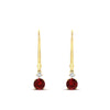 Load image into Gallery viewer, 0.50-carat-round-diamond-2-stone-dangle-lever-back-earring-with-ruby-in-yellow-gold-FDEAR11242GRUDR-0.50CT-NL-YG.jpg