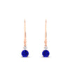 Load image into Gallery viewer, 0.50-carat-round-diamond-2-stone-dangle-lever-back-earring-with-sapphire-in-rose-gold-FDEAR11242GSABL-0.50CT-NL-RG.jpg
