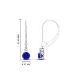 Load image into Gallery viewer, 0.50-carat-round-diamond-2-stone-dangle-lever-back-earring-with-sapphire-in-white-gold-FDEAR11242GSABL-0.50CT-NL-WG.jpg
