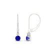 Load image into Gallery viewer, 0.50-carat-round-diamond-2-stone-dangle-lever-back-earring-with-sapphire-in-white-gold-FDEAR11242GSABL-0.50CT-NL-WG.jpg
