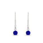 Load image into Gallery viewer, 0.50-carat-round-diamond-2-stone-dangle-lever-back-earring-with-sapphire-in-white-gold-FDEAR11242GSABL-0.50CT-NL-WG.jpg
