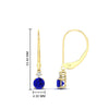 Load image into Gallery viewer, 0.50-carat-round-diamond-2-stone-dangle-lever-back-earring-with-sapphire-in-yellow-gold-FDEAR11242GSABL-0.50CT-NL-YG.jpg
