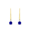 Load image into Gallery viewer, 0.50-carat-round-diamond-2-stone-dangle-lever-back-earring-with-sapphire-in-yellow-gold-FDEAR11242GSABL-0.50CT-NL-YG.jpg
