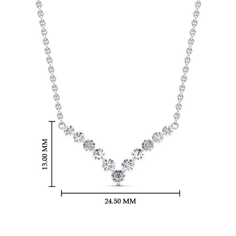 Round Graduated V-Necklace