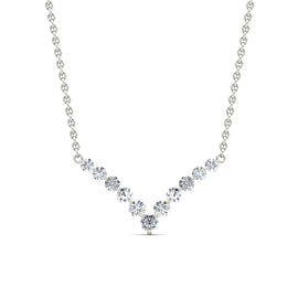Round Graduated V-Necklace